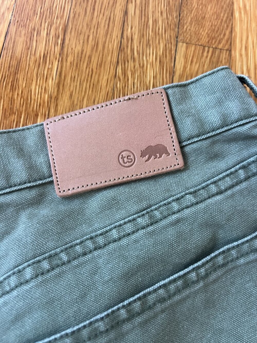 Taylor Stitch The Slim All Day Pants Eucalyptus Green Canvas - Men's 34x34 (NWT) - Picture 9 of 9